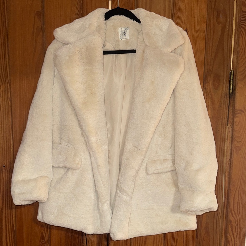 Altar'd State Cream Teddy Jacket